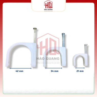Móc Đinh Cố Định Dây Điện Chữ U Nhiều Size – Đinh Ghim Nhựa Chắc Chắn, Bám Tường