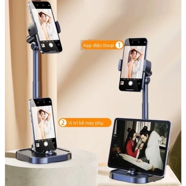 Móc đỡ điện thoại 360 độ quay, Vu Studio T10 - Live chuyên nghiệp, giá chỉ 120.500₫