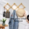 Móc gỗ 10 núm gỗ cao su tự nhiên - Tặng đinh treo, bảo hành 2 năm, chỉ 35.000₫