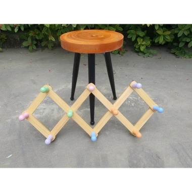 Móc gỗ 10 núm gỗ cao su tự nhiên - Tặng đinh treo, bảo hành 2 năm, chỉ 35.000₫ 6