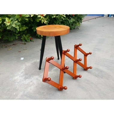 Móc gỗ 10 núm gỗ cao su tự nhiên - Tặng đinh treo, bảo hành 2 năm, chỉ 35.000₫ 7