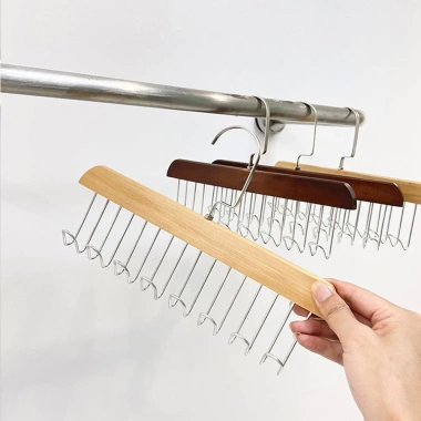 Móc Gỗ Đa Năng 2 Dây Xoay 360° Treo Đồ Lót Khăn Thắt Lưng Cà Vạt Áo - 19.889₫ 3
