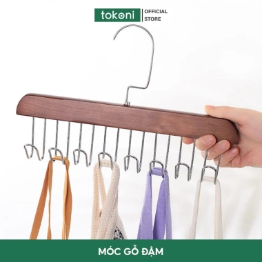Móc Gỗ Đa Năng 2 Dây Xoay 360° Treo Đồ Lót Khăn Thắt Lưng Cà Vạt Áo - 19.889₫ 8