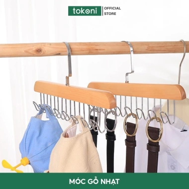 Móc Gỗ Đa Năng 2 Dây Xoay 360° Treo Đồ Lót Khăn Thắt Lưng Cà Vạt Áo - 19.889₫ 9