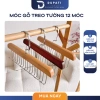 Móc Gỗ Đa Năng Treo Đồ Lót, Tất, Cà Vạt, Áo 2 Dây – Inox Chống Gỉ, Sang Trọng, 15.000đ