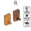 Móc gỗ treo đồ gắn tường Hàn Quốc - Dễ lắp, chịu tải lớn, chất liệu xịn xò, 22.800đ