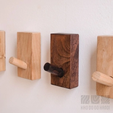 Móc gỗ treo đồ gắn tường Hàn Quốc - Dễ lắp, chịu tải lớn, chất liệu xịn xò, 22.800đ 4 Móc gỗ treo đồ gắn tường Hàn Quốc - Dễ lắp, chịu tải lớn, chất liệu xịn xò, 22.800đ 4