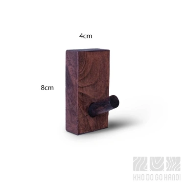 Móc gỗ treo đồ gắn tường Hàn Quốc - Dễ lắp, chịu tải lớn, chất liệu xịn xò, 22.800đ
