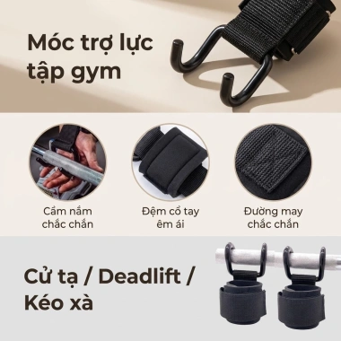 Móc Hỗ Trợ Kéo Xà 200kg - Chống Rơi, Dây Đeo, Tập Thanh Ngang, Giá 96.280₫ 5 Móc Hỗ Trợ Kéo Xà 200kg - Chống Rơi, Dây Đeo, Tập Thanh Ngang, Giá 96.280₫ 5