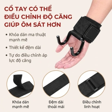 Móc Hỗ Trợ Kéo Xà 200kg - Chống Rơi, Dây Đeo, Tập Thanh Ngang, Giá 96.280₫ 6 Móc Hỗ Trợ Kéo Xà 200kg - Chống Rơi, Dây Đeo, Tập Thanh Ngang, Giá 96.280₫ 6
