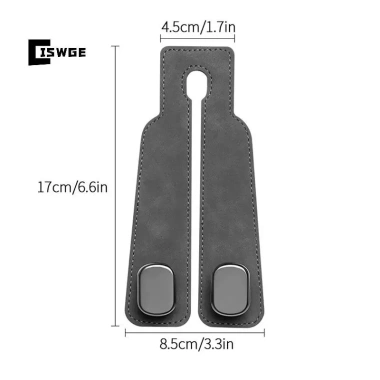 Móc hợp kim 20KG đa năng 2 trong 1 - Tựa đầu ô tô và treo ghế sau da lộn cao cấp 9