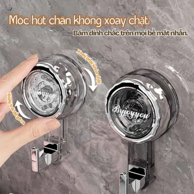 Móc hút đa năng không cần khoan, dễ lắp đặt, tái sử dụng, chỉ 24.900đ