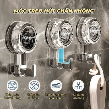 Móc hút đa năng không cần khoan, dễ lắp đặt, tái sử dụng, chỉ 24.900đ 3 Móc hút đa năng không cần khoan, dễ lắp đặt, tái sử dụng, chỉ 24.900đ 3