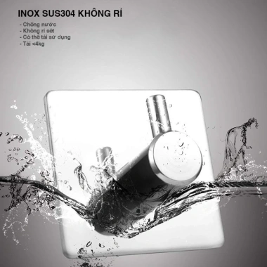 Móc INOX 304 Dán Tường Keo 3M - Móc Treo Quần Áo Đa Năng OENON Giá 30.000đ 4