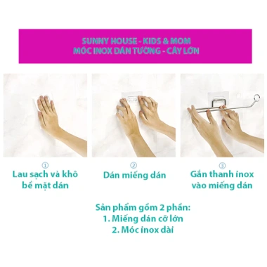 Móc inox 4 ly đa năng cao cấp - Treo cuộn giấy, đồ dùng tiện lợi, giá 24.500₫ 3