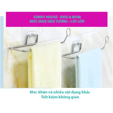 Móc inox 4 ly đa năng cao cấp - Treo cuộn giấy, đồ dùng tiện lợi, giá 24.500₫ 4