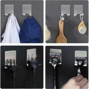 Móc inox đa năng treo dao cạo râu, dán tường tiện lợi, chất lượng cao – chỉ 9.900đ