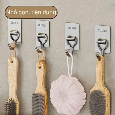 Móc Inox Taky 2.004 - Treo quần áo xoay 180°, gắn tường siêu dính, đa năng, giá rẻ 19.800₫