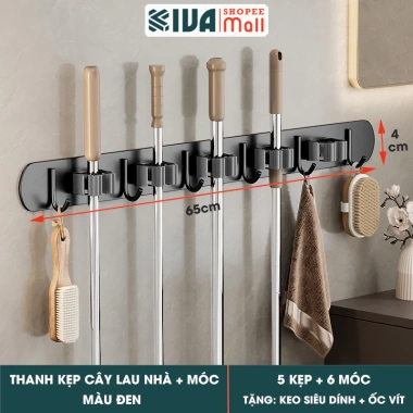 Móc Kẹp Cây Lau Nhà KIVA Nhôm Hàng Không - Lắp Đặt Không Khoan, Giá Ưu Đãi 62.000₫ 9 Móc Kẹp Cây Lau Nhà KIVA Nhôm Hàng Không - Lắp Đặt Không Khoan, Giá Ưu Đãi 62.000₫ 9