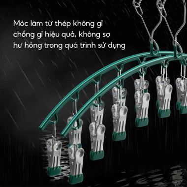 Móc Kẹp Quần Áo Chống Trượt Chống Gió Handobox - Đa Năng Treo Đồ Trẻ Em, Người Lớn, Tất Vớ, Tiện Lợi 35k 3