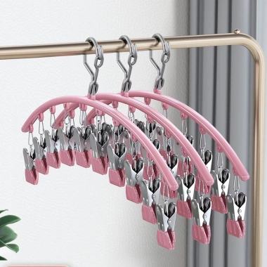 Móc kẹp treo đồ lót cao cấp 10 kẹp đa năng, gập gọn, tiện dụng - Giá chỉ 25.599 VND