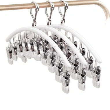 Móc kẹp treo đồ lót cao cấp 10 kẹp đa năng, gập gọn, tiện dụng - Giá chỉ 25.599 VND