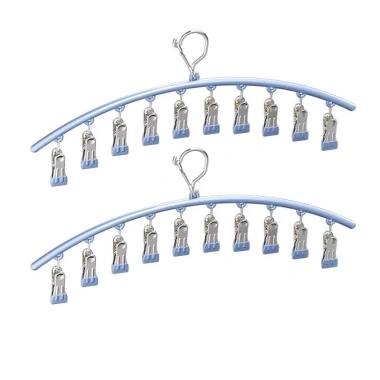 Móc kẹp treo đồ lót cao cấp 10 kẹp đa năng, gập gọn, tiện dụng - Giá chỉ 25.599 VND