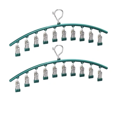 Móc kẹp treo đồ lót cao cấp 10 kẹp đa năng, gập gọn, tiện dụng - Giá chỉ 25.599 VND