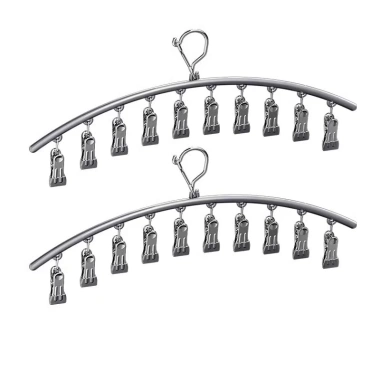 Móc kẹp treo đồ lót cao cấp 10 kẹp đa năng, gập gọn, tiện dụng - Giá chỉ 25.599 VND