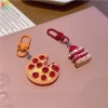 Móc Khóa 3D Mini Dễ Thương Dâu Bánh Pizza – Chìa Khóa Xe, Túi Xách, Trang Trí 29,481đ 2