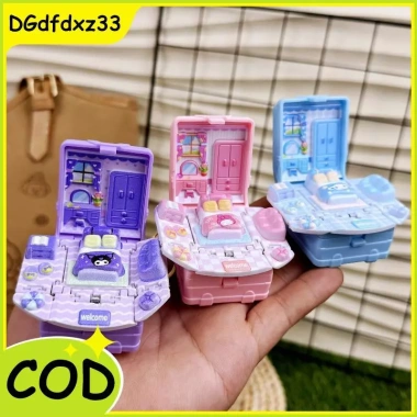 Móc khóa 3D Sanrio Kuromi bật lên gấp 3 Mini Oys thẻ khóa học sinh giảm giá 57.500 VND