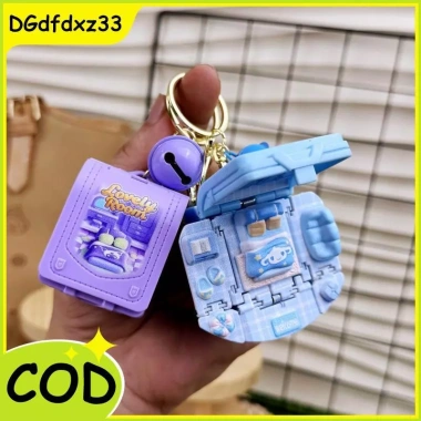 Móc khóa 3D Sanrio Kuromi bật lên gấp 3 Mini Oys thẻ khóa học sinh giảm giá 57.500 VND