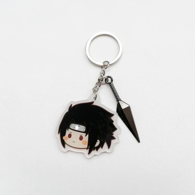 Móc khóa acrylic Anime Ninja Q Sasuke Naruto - mặt dây chuyền Làng Lá, giảm còn 19.500đ