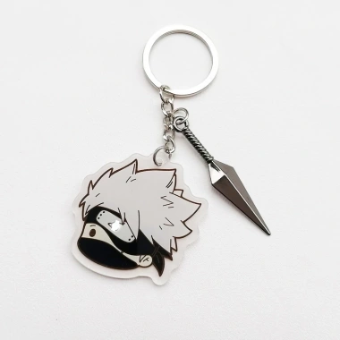 Móc khóa acrylic Anime Ninja Q Sasuke Naruto - mặt dây chuyền Làng Lá, giảm còn 19.500đ