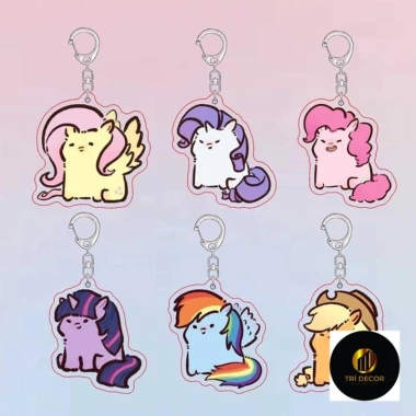 Móc khóa acrylic Capybara My Little Pony – Trang trí sinh viên, hình ngựa, giá ưu đãi 12.500₫