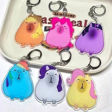 Móc khóa acrylic Capybara My Little Pony – Trang trí sinh viên, hình ngựa, giá ưu đãi 12.500₫