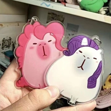 Móc khóa acrylic Capybara My Little Pony – Trang trí sinh viên, hình ngựa, giá ưu đãi 12.500₫