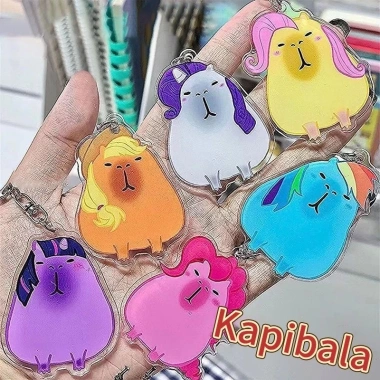 Móc khóa acrylic Capybara My Little Pony – Trang trí sinh viên, hình ngựa, giá ưu đãi 12.500₫