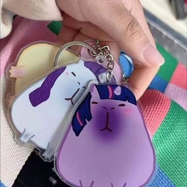 Móc khóa acrylic Capybara My Little Pony – Trang trí sinh viên, hình ngựa, giá ưu đãi 12.500₫