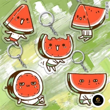 Móc Khóa Acrylic Dưa Hấu Đài Loan Dễ Thương - Treo Balo Đi Học, Giá 16.500 VND