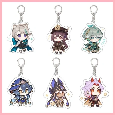 Móc khóa Acrylic Genshin Impact Kaedehara Kazuha, Raiden Shogun, Hu Tao - Quà tặng