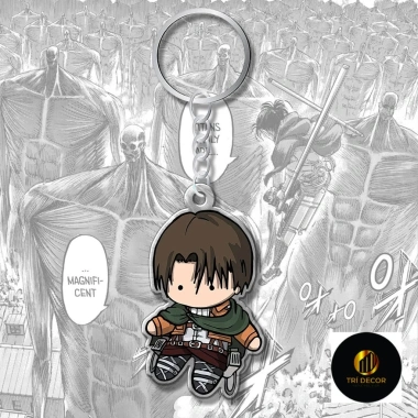 Móc khóa anime Attack on Titan chibi Eren Levi Reiner Erwin Annie - Giá 19.980₫