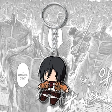 Móc khóa anime Attack on Titan chibi Eren Levi Reiner Erwin Annie - Giá 19.980₫