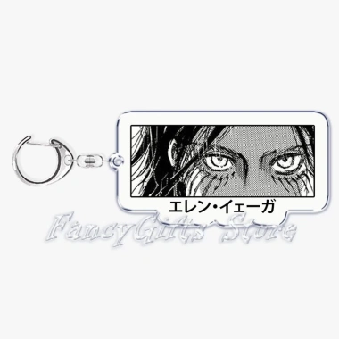 Móc khóa Anime Attack on Titan Eyes - Eren, Mikasa, Levi, phụ kiện dễ thương