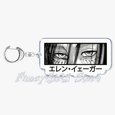 Móc khóa Anime Attack on Titan Eyes - Eren, Mikasa, Levi, phụ kiện dễ thương