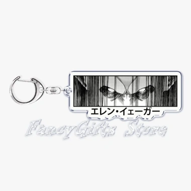 Móc khóa Anime Attack on Titan Eyes - Eren, Mikasa, Levi, phụ kiện dễ thương