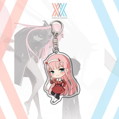 Móc khoá anime Japan DARLING IN THE FRANXX - Keychain ZERO TWO Ichigo Miku, phụ kiện balo, túi xách, chỉ 16.500đ
