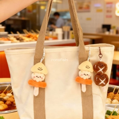 Móc Khóa Bông Mini Hot Pot Cute Treo Balo Túi Xách Chìa Khóa Quà Tặng 30k 2
