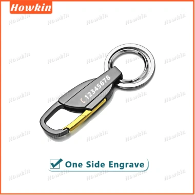 Móc khóa cá nhân khắc tên + số điện thoại tùy chỉnh DZ13 cho xe máy ô tô