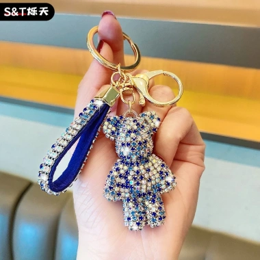 Móc Khóa Cao Cấp Gấu Đính Đá Sang Trọng – Balo, Túi Xách, Ô Tô, Xe Máy, Giá 25.000₫ 2